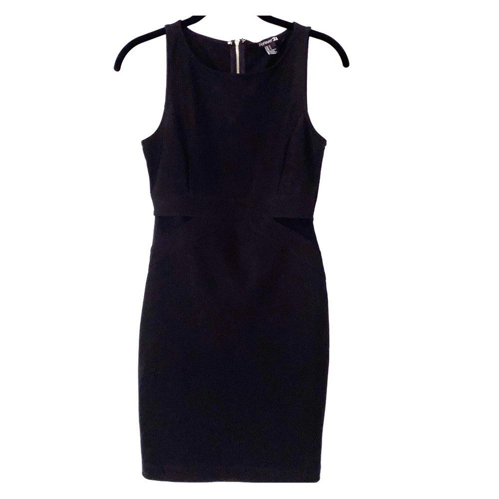 Little Black Dress Bodycon with Mesh Waist Detail